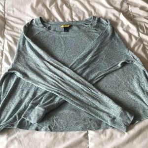 Light blue cropped sweater by Prince & Fox